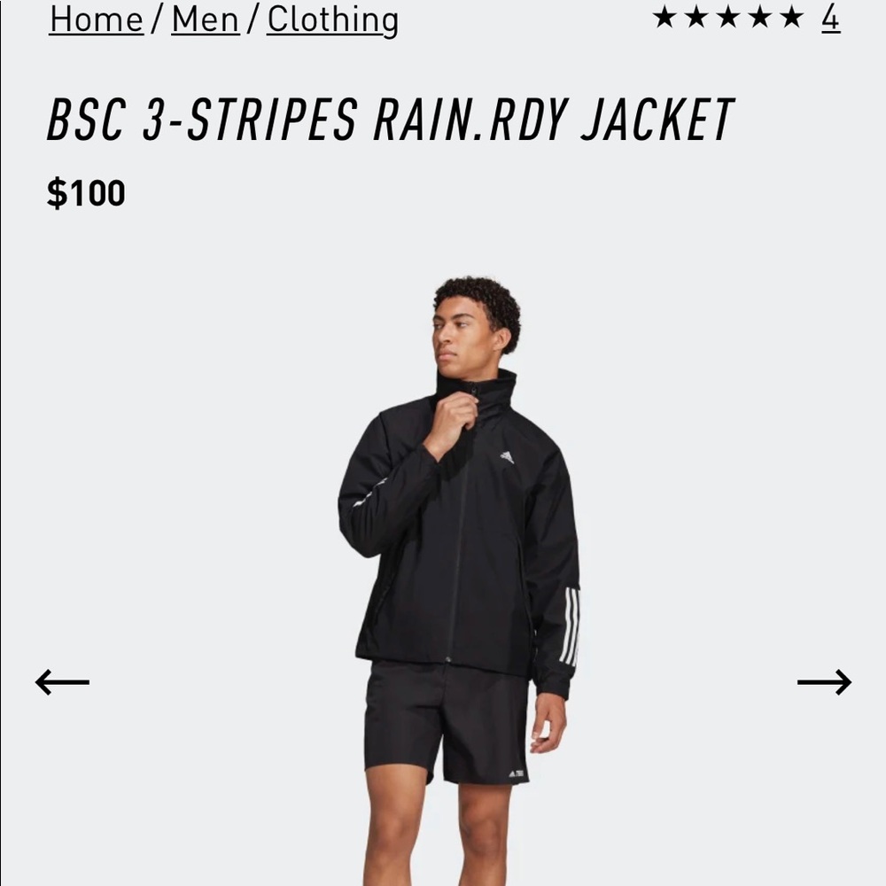 NWT adidas rain jacket